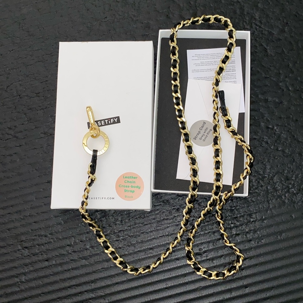 Casetify Leather Chain Cross-body Strap